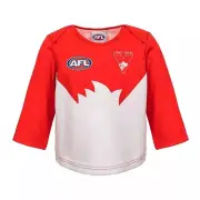 AFL Sydney Swans Long-Sleeve Guernsey Shirt - Toddler / Kids - Sizes 2 -3 yrs