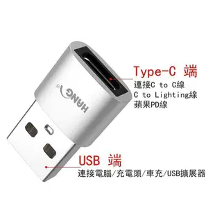 【充電轉接頭】PD TypeC 轉 USB 充電轉換頭 母頭轉 USB 公頭 蘋果 iphone12