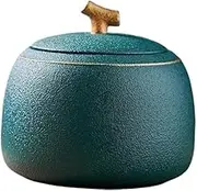 Kitchen Container Ceramic Tea Canister With Airtight Lid Household Storage Container Tins Jar For Tea, Coffee, Herb, Sugar, Spice, Nuts For Loose Tea