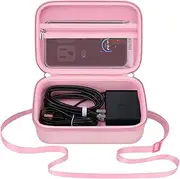 Elonbo Carrying Case for DJI Osmo Mobile 6 Smartphone Gimbal Stabilizer, OM 6 Portable Handheld Foldable Built-in Extension Rod 3-Axis Phone Gimbal Tripod Travel Storage Bag, Pink+Shoulder Strap