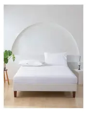 [Essn] 500TC Cotton Sateen Fitted Sheet Set in White