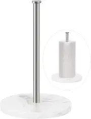 SEDISON Paper Towel Holder Marble Kitchen Towel Stand Silver Holder