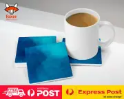COASTER COFFEE DRINKING MAT|BLUE AQUA WATER TEXTURE