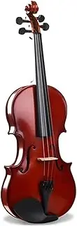 Violin 4/4 Full Size, Solid Wood Violin for Adults, Students, Hard Case, Bow, Rosin Included, Violin for Beginners, Advanced
