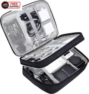 Cable Organiser Bag, T Tersely Double Layer Electronics Travel Organizer Storage
