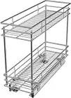 Pull Out Cabinet Organizer and Storage (5" W X 21" D) 2-Tier Pull Out Shelf Stor