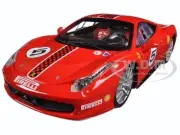 FERRARI 458 CHALLENGE #5 RED 1/24 DIECAST MODEL CAR BY BBURAGO 26302