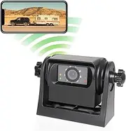 EWAY WiFi Magnetic Hitch Wireless Backup Rear/Front View Camera Rechargeable Battery for Easy Hitching of Trailers/Travel Trailer/Fifth Wheels/RV/Camper Car Safety Reverse for iPhone iPad Android iOS