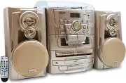 Jensen Stereo System with Turntable CD Cassette & Radio - GOLD Edition