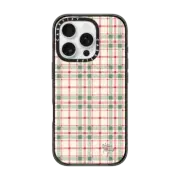 iPhone 16 Pro Impact Case Christmas Plaid Red and Green Holiday Pattern by Nature Magick