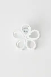 White Flower Claw Clip