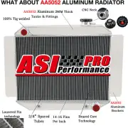 3 Row Aluminum Radiator for 1966-1971 Holden H Series HR HK HT HG 6Cyl AT MT