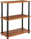 Small Side Table Furniture End Accent Storage Display Rack Shelf Brown 3 Tier