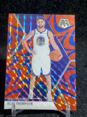 Klay Thompson 2019-20 panini mosaic basketball Red & Blue refractor