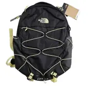 The North Face Borealis Backpack NEW With Cording Black/Sun Sprite Laptop Pocket