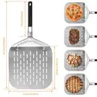 Perforated Pizza Peel Stainless Steel Pizza Spatula with Folding Handle FlHmP