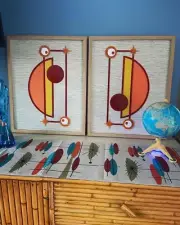 Midcentury Modern Retro MCM Abstract Art