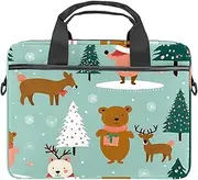 Laptop Bag for Women,Laptop Tote Bag for Women,Laptop Bag for Men,Bear and Deer Tree