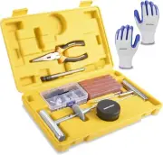 MasterSpec 64pcs Tyre Puncture Repair Kit Heavy Duty 4WD Offroad Plugs Tubeless