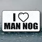 I HEART MAN NOG Hard Hat Toolbox Funny Prank Joke Gag Sticker 25-250pcs