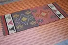 2.6x6 ft Hand Made Kilim Rug Jute Turkish Multicolor Flat Weave Runner