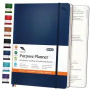 Purpose Planner Notebook B5 7.5”x9.8” Undated Planner 2025 Blue B5 Hardcover