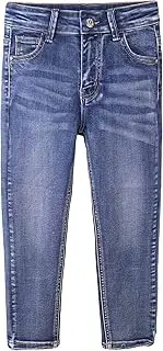 [Kidscool Space] Boys Jeans,Little Boy Elastic Band Inside Stretchy Washed Soft Slim Cotton Denim Pants