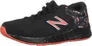 [New Balance] Boy's Fresh Foam Arishi V2 Bungee Running Shoe, Black/Ghost Pepper/Virtual Sky, 6 Toddler