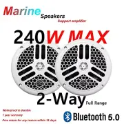 Guzare Waterproof Bluetooth Strreo Speakers 6.5" 240W for Yachts Boat Jet Ski