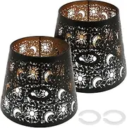 2 Pcs Metal Lampshade,Table Lamp Shade,Modern Lamp Shade,Unique Lamp Shades,Patterned Lamp Shade,Wall Lamp Shade for Table Lamps Small Chandeliers Wall Lamps