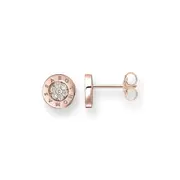 Thomas Sabo Earrings - Classic Pavé White Stones Rose Gold Studs
