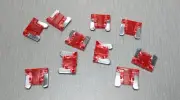 10Pcs 10A RED Low Profile Mini Blade Fuse