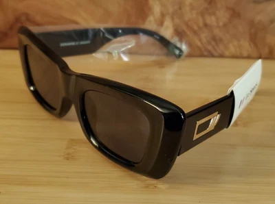 Le Specs Dopamine Sunglasses - Black, Rectangle, Unisex, Classic Retro Style