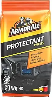 Armor All Car Protectant Wipes by, Interior Car Wipes with UV Protection Against Cracking and Fading, 60 Count