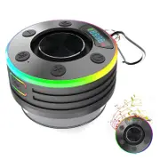 Bluetooth 5.3 Shower Speaker Water-resistant Wireless Speaker With Suction Cup Shower Radio For Outdoor-Black