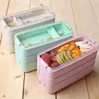 Office Tableware Set 3 Layer Food Storage Dinnerware Bento Lunchbox Lunch Box