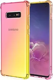 HUANGTAOLI Case for Samsung Galaxy S10e, Airbag Drop Protection Gradient Color Bumper Phone Case