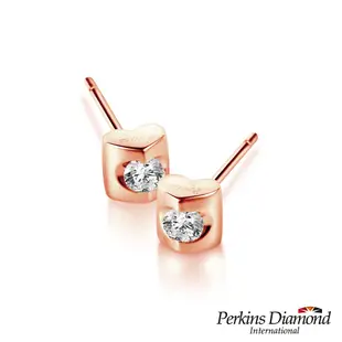 PERKINS 伯金仕 - Heart 系列 14K金鑽石耳環