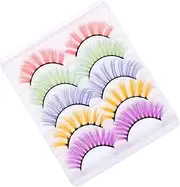 LALADEFIEE Messy Faux Eyelashes Soft Makeup Lashes for Weddings Parties Daily Use Thick Volume False Lashes for Unique Chic Look