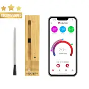 Smart Meat Thermometer, 50M Range, Wireless, for Oven/BBQ/Grill, Bluetooth/WiFi