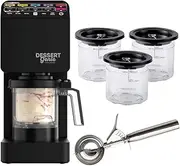 Dessert Genie by Sash and Bloom Ice Cream, Gelato Maker, Works as Slushie Machine, Smoothie Blender, Milkshake Maker and More, Equipped with 12 Settings, One Touch Program, Dual-Sided, Micro-Blending