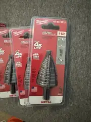 Milwaukee #12 , Step Bit , Drill Up to 1 1/8” While Keeping Centerline