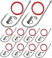 10Pcs Barbed Live Shrimp Fishing Hooks Spring Fixed Carbon Steel Bait Holder Hooks for Enhanced Catch Rate Freshwater Saltwater Fishing Scenarios