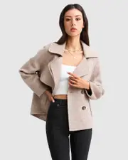 [Belle & Bloom] I'm Yours Wool Blend Peacoat - Beige