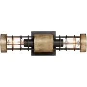 Maxim Lighting 12512DWBK Homestead Wall Sconce Driftwood/Black