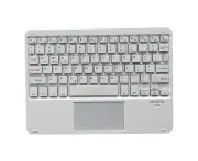 Ultra-Slim Wireless Bluetooth Keyboard with Touchpad - Universal Rechargeable Keyboard for iPad iOS Android Windows Devices-White