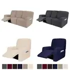 1 3 Seater Split Jacquard Recliner SofaCover Elastic Spandex Lazy Boy ChairCover