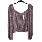 Willow and Root Sma Floral Lace Corset Top Wood rose Mauve Feminine Romantic NWT
