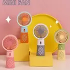 1 Set Mini Electric Fan Usb Charging Cooling Color Blocking Mini Electric Fan
