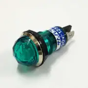 BN-23-1-G, Sato Parts 17mm Round Green Jewel Lens Neon Indicator Light 100V~125V
